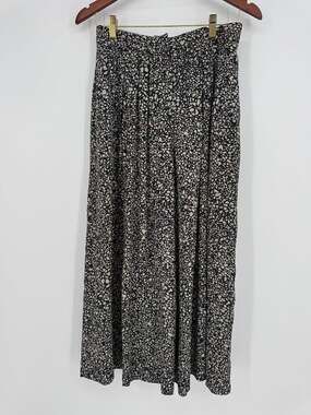 Christian Wijnants Silk Crepe De Chine Terrazzo Print Wide Leg Pants Size 34